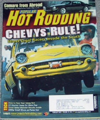 POPULAR HOT RODDING 2002 FEB - GREER-BLACK-PRUDOMME, SIDE-OILER